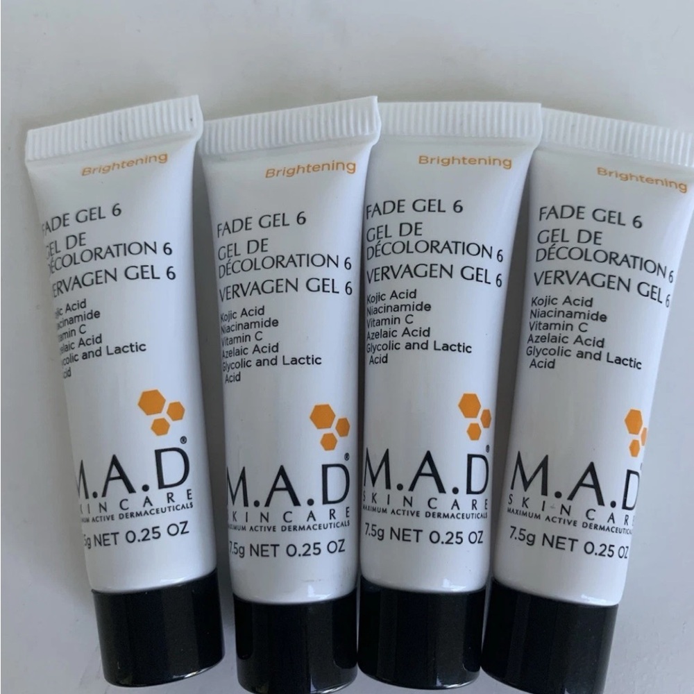 M.A.D skincare FADE GEL 6  Travel Size .25 Oz Lot Of 4